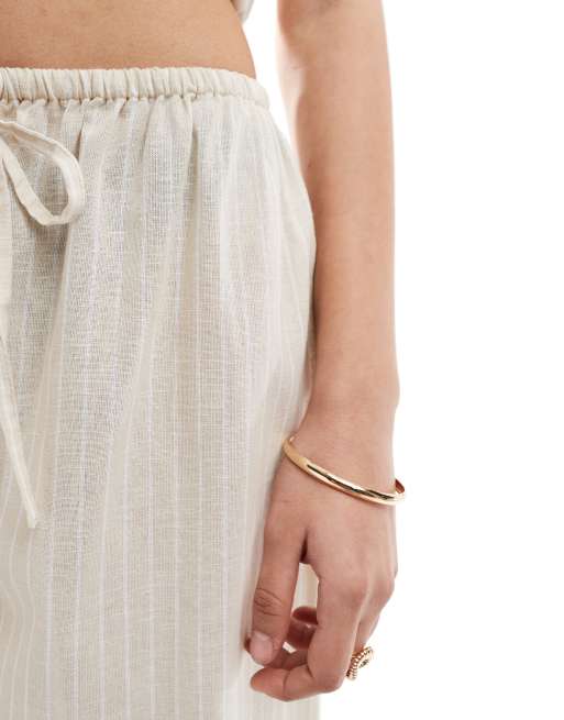 Esmée Exclusive beach pants in beige and white stripe - part of a set, 4 of 5