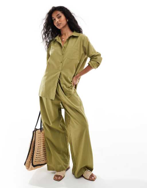 Esmee Exclusive beach set in olive green