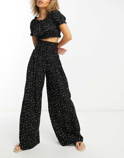 Wide leg hotsell polka dot pants