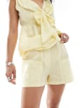 [Esmée] Esmee Exclusive beach shorts in yellow and white stripe 16 Yellow and white