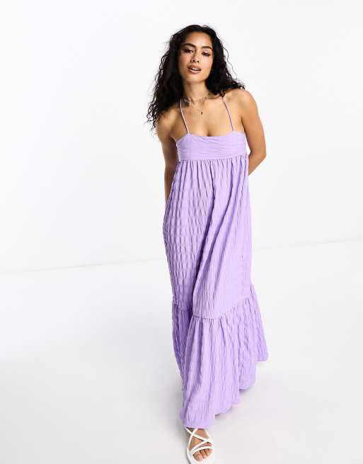 purple summer maxi dress