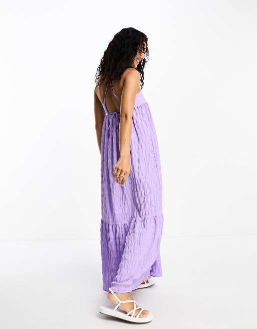 Purple summer best sale maxi dress