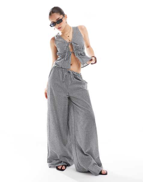 Esmee Exclusive co-ord in black and white gingham - view 1