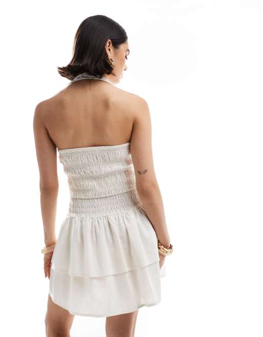 Esmée Exclusive halter top in white -set