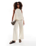 [Esmée] Esmee Exclusive linen look relaxed beach pants in beige-Neutral 16 BEIGE