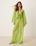 [Esmée] Esmee Exclusive mesh beach pants in green (Part of a set) 12 Green
