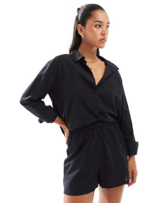 Esmee Exclusive oversized beach set in black
