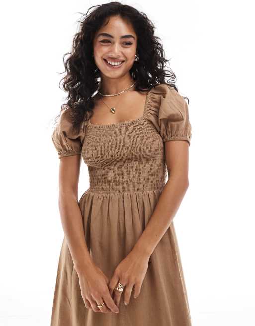 chinese dress ladies It's All Her Own Brown Multi Floral Print Cotton Maxi Dress