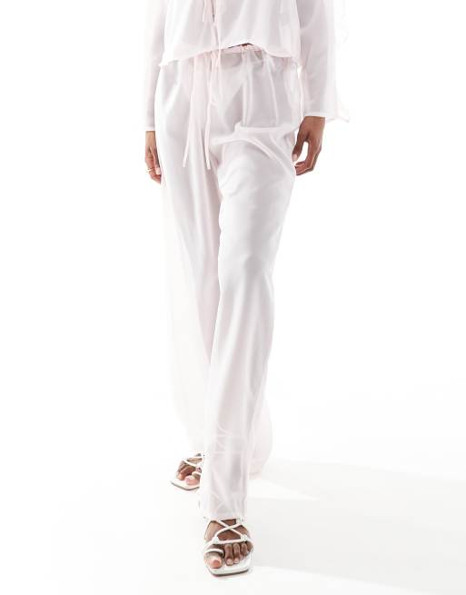 Esmée Exclusive sheer beach pants in pink