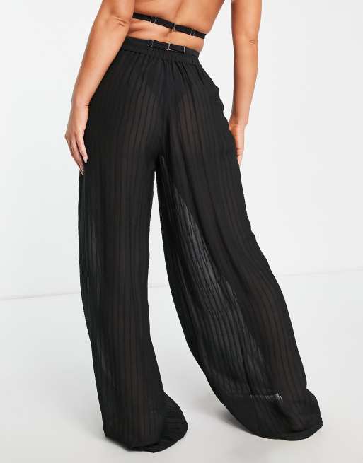 Black shop sheer pants