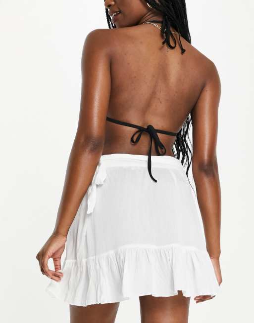 White wrap 2025 frill skirt