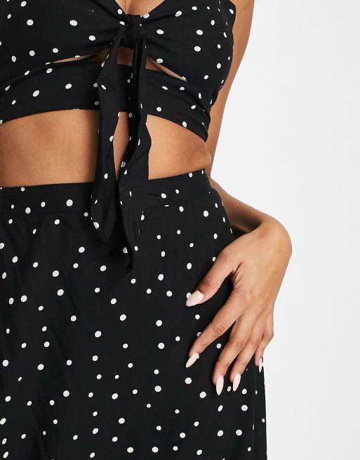 Esmee - Exclusivité - Jupe longue d'ensemble de plage - Noir à pois , 3 de 4
