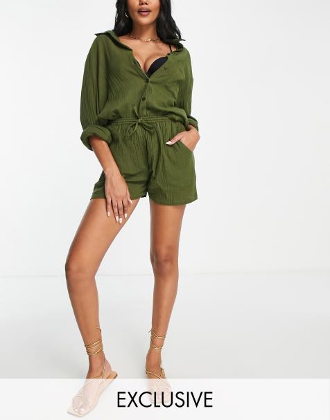 Esmée - Kakifarvede strandshorts - Del af sæt - Kun hos ASOS - view 1