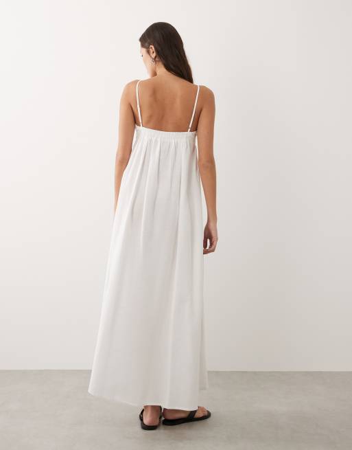 Esmée - Maxi strandjurk in wit, 3 van 4