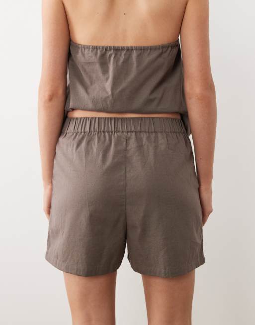 Esmee - Pantaloncini da mare marroni in coordinato, 3 di 5