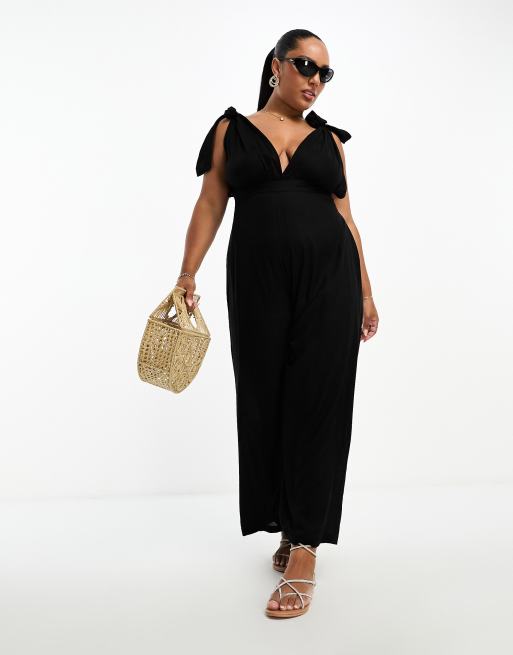 Shoulder tie jumpsuit online