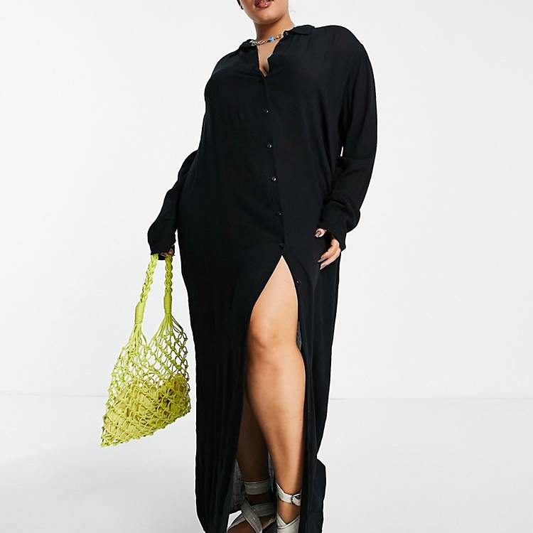 Esmee Plus Exclusive bandeau maxi beach dress in ASOS Damen Kleidung Kleider Lange Kleider 