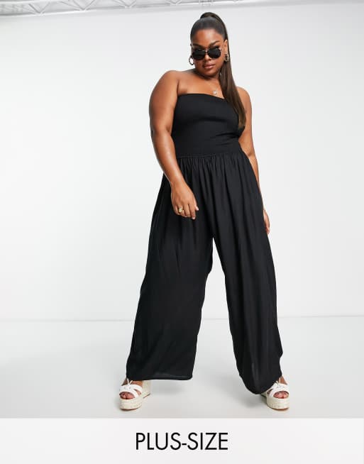 Esmee Plus - Exclusivité - Combinaison ample froissée - Noir