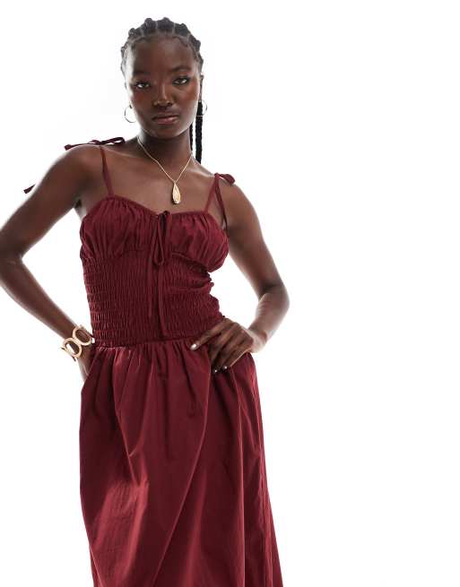 Shirred beach dress hotsell