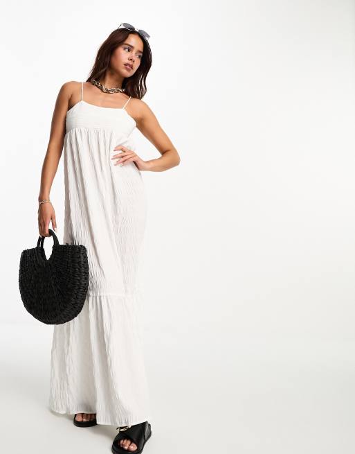 White strappy cheap beach dress