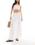 [Esmée] Esmee textured maxi beach skirt in white 12 White