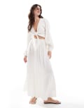 [Esmée] Esmee tiered beach skirt in white 8 WHITE