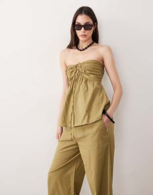 Esmee - Top bandeau d'ensemble de plage - Vert clair 36