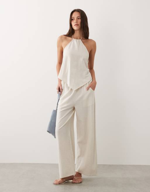 Esmée - Top da mare taglio lungo beige naturale, 2 di 4