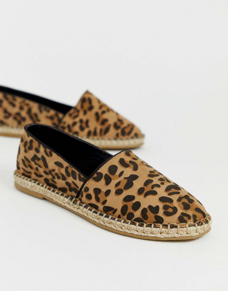 Espadrillos i leopardprint fra Truffle Collection-Brun
