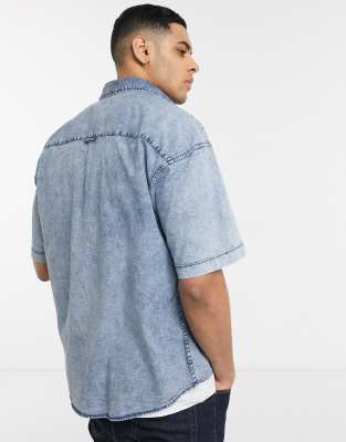 acid wash jean shirt