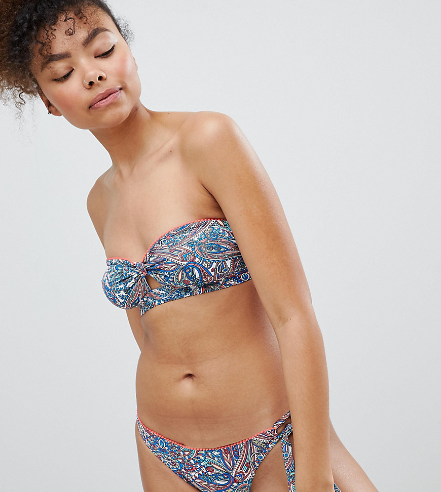 Esprit – Bikiniöverdel i bandeau-modell med paisley-mönster-Flerfärgad