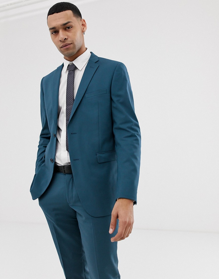 Esprit – Blå kostymjacka med smal passform
