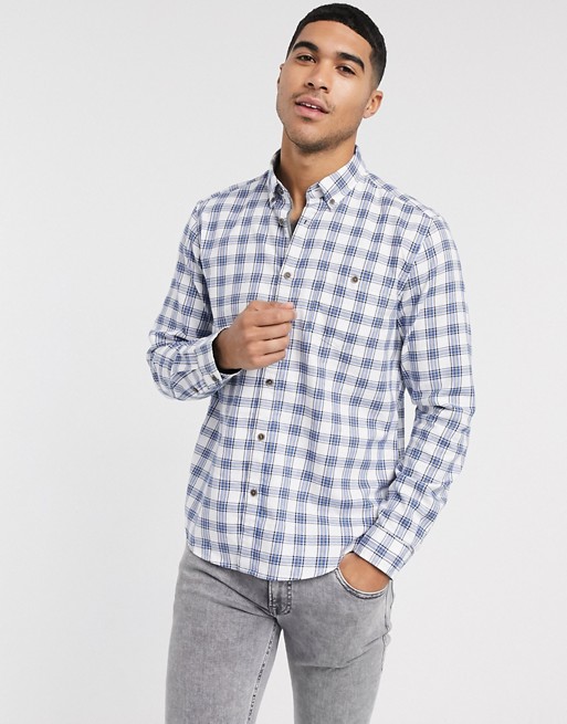 Esprit checked shirt in white