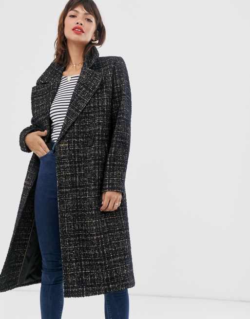 Ik zie je morgen wees stil Delegeren Esprit formal longline check coat | ASOS