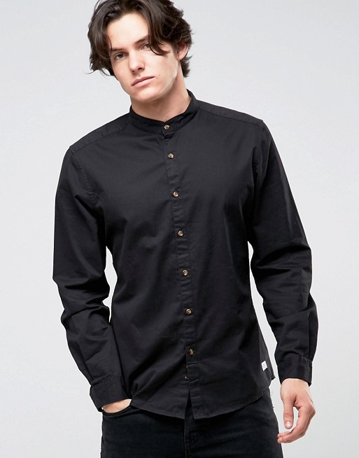 Красивая черная рубашка. Мужская рубашка с воротником стойка. Черная рубашка с длинным рукавом. Рубашка с воротником стойкой. Черная рубашка без воротника мужская.