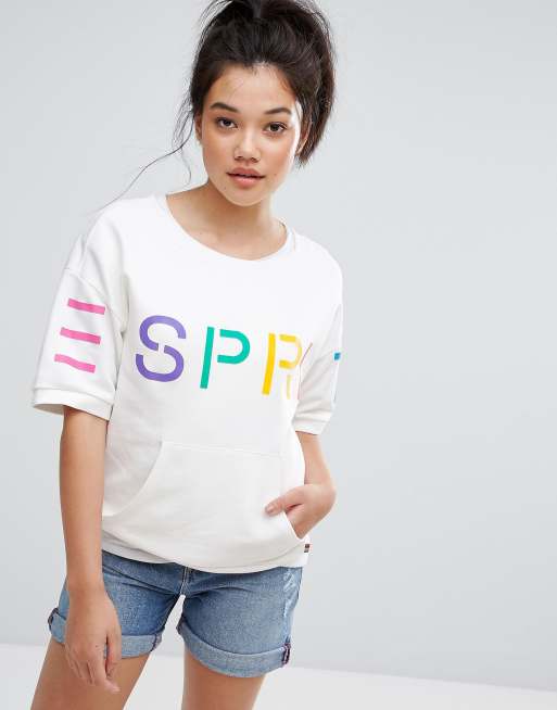 Esprit Heritage Slogan Sweat Top ASOS