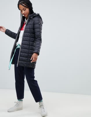 esprit mid padded jacket with hood