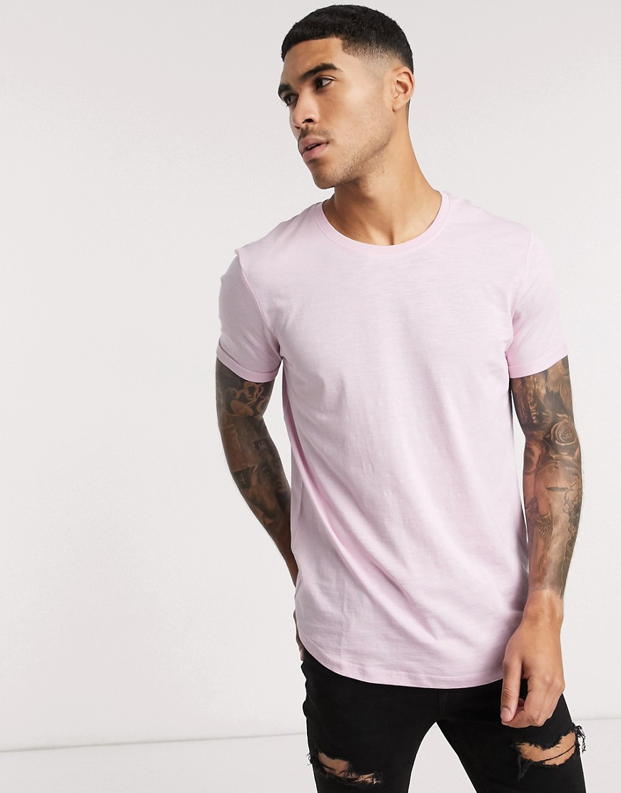 Esprit - Lang T-shirt in roze