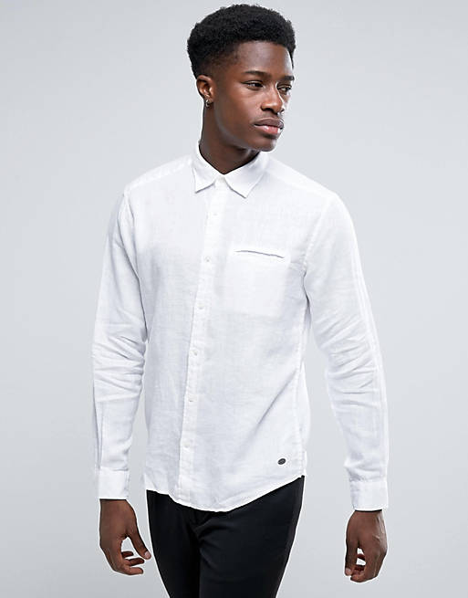 Barry Dan Grand Esprit Linen Shirt With Chest Pocket Detail | ASOS