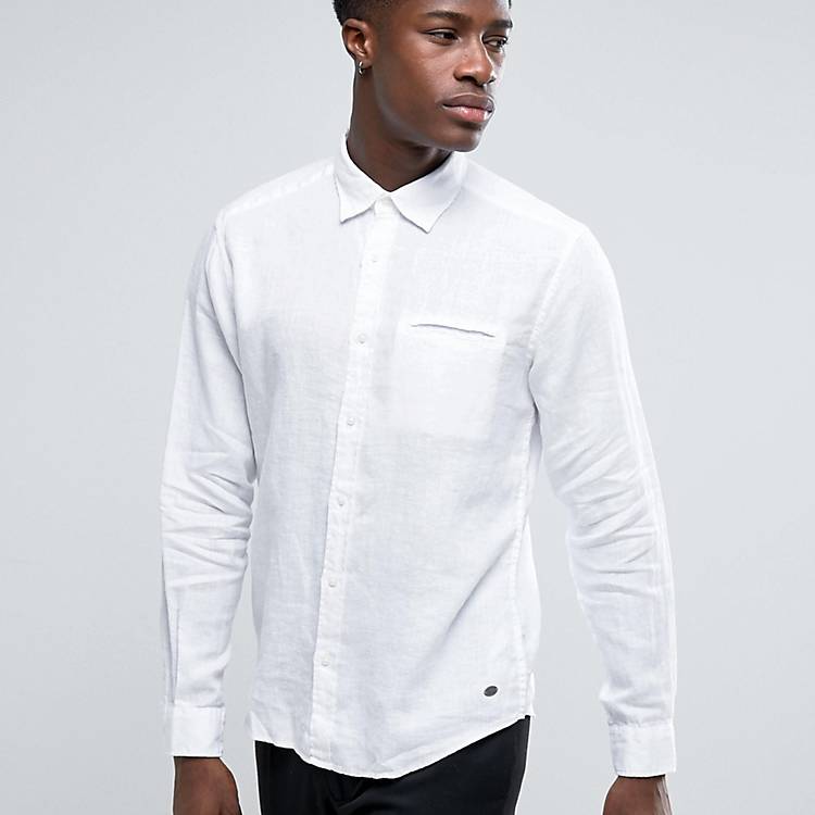 Barry Dan Grand Esprit Linen Shirt With Chest Pocket Detail | ASOS