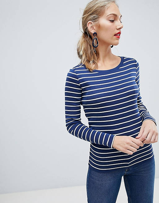 Esprit Long Sleeved Striped Top