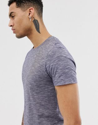 Esprit – Mörkblå melerad t-shirt-Marinblå
