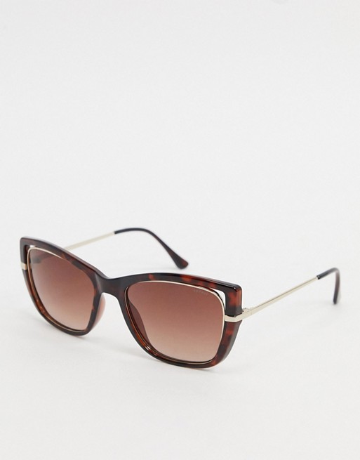 Esprit over sized square sunglasses in tort