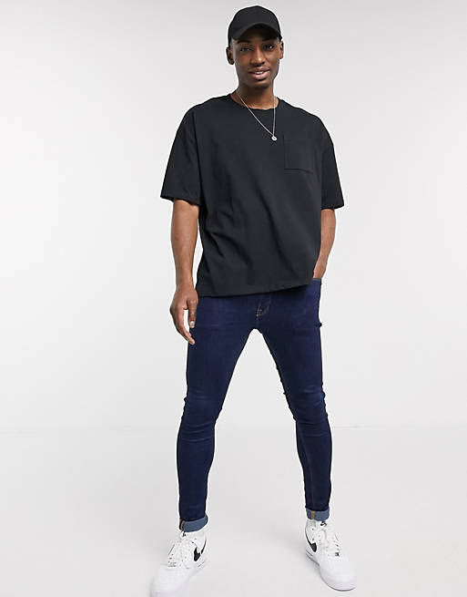 Esprit oversized boxy fit t-shirt in black | ASOS