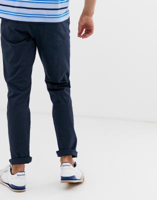 En Bleu À Marine Sergé Casual Poches Droit 5 EspritPantalon iPZTXukO