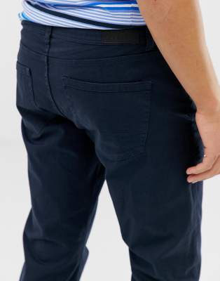 En Bleu À Marine Sergé Casual Poches Droit 5 EspritPantalon iPZTXukO