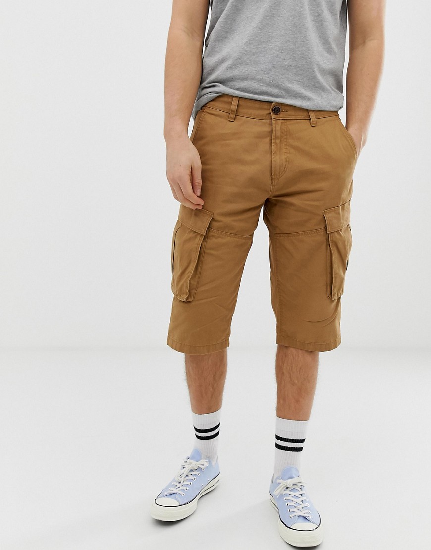Esprit - Pantaloncini cargo taglio lungo beige