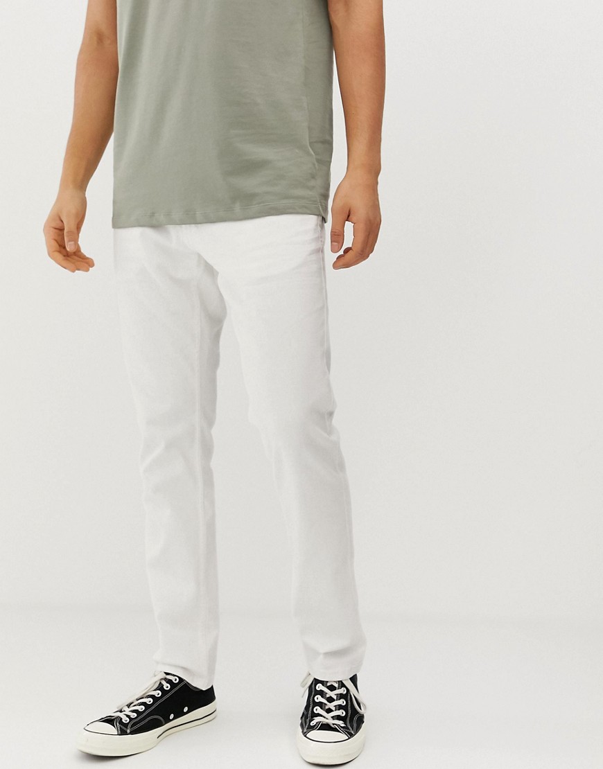 Esprit - Pantaloni 5 tasche slim crema