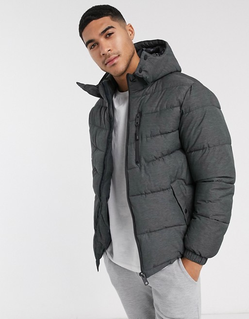 Esprit puffer jacket in grey melange