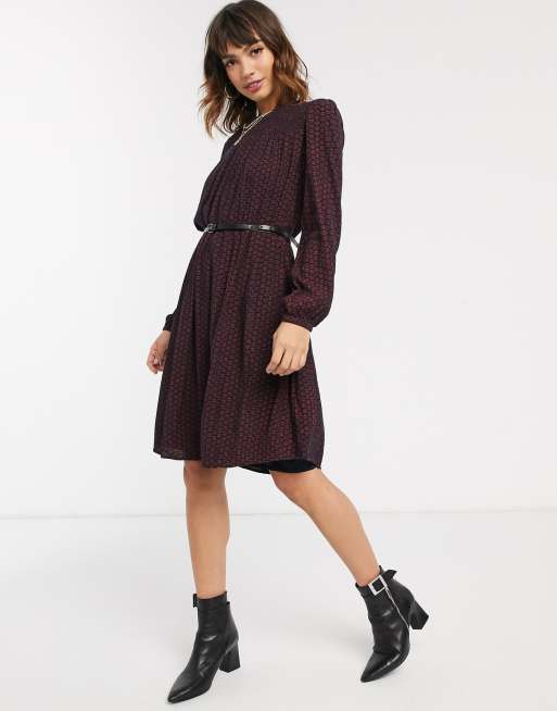 Esprit Robe mi longue imprim e Rouge et noir ASOS